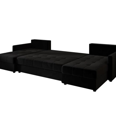 Rozkládací sedací souprava do U ADELINDE - černá 2