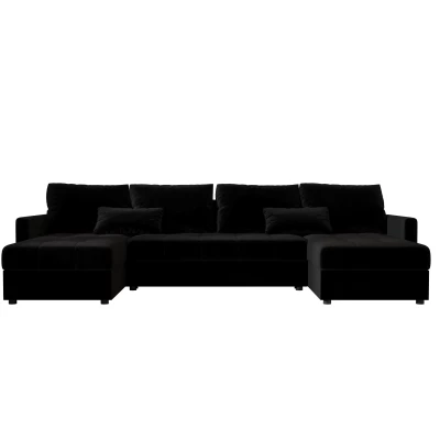 Rozkládací sedací souprava do U ADELINDE - černá 2