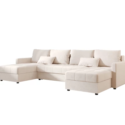 Rozkládací sedací souprava do U ADELINDE - krémová