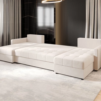 Rozkládací sedací souprava do U ADELINDE - krémová