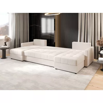 Rozkládací sedací souprava do U ADELINDE - krémová