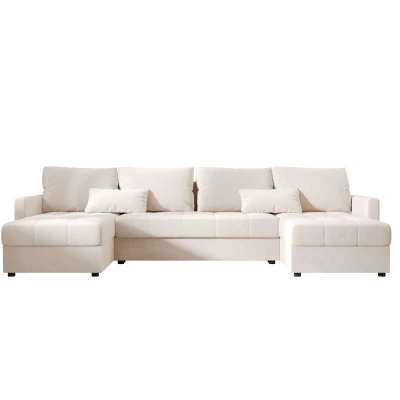 Rozkládací sedací souprava do U ADELINDE - krémová