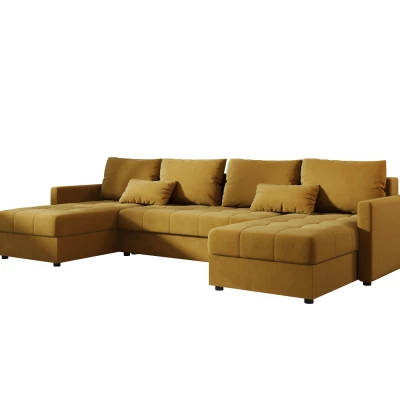 Rozkládací sedací souprava do U ADELINDE - hořčicová