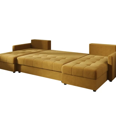 Rozkládací sedací souprava do U ADELINDE - hořčicová