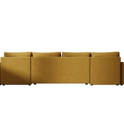 Rozkládací sedací souprava do U ADELINDE - hořčicová