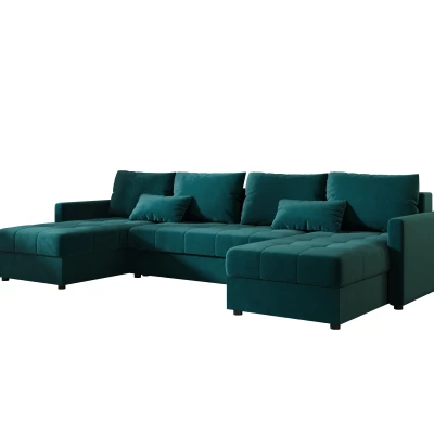 Rozkládací sedací souprava do U ADELINDE - petrolejová