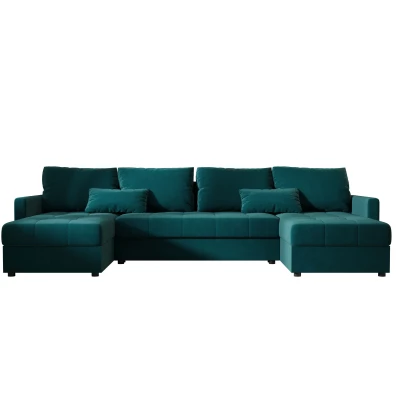 Rozkládací sedací souprava do U ADELINDE - petrolejová