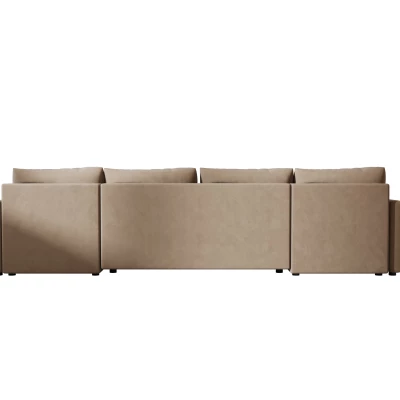 Rozkládací sedací souprava do U ADELINDE - hnědá