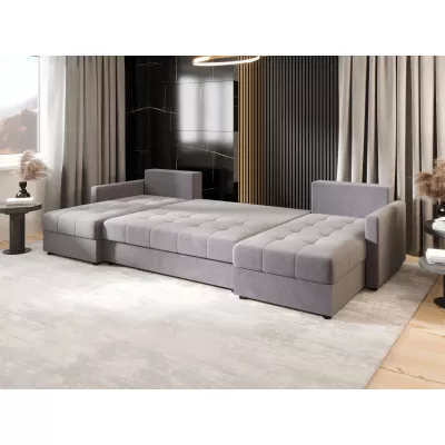 Rozkládací sedací souprava do U ADELINDE - světle šedá