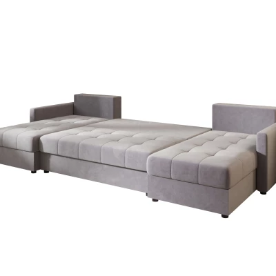 Rozkládací sedací souprava do U ADELINDE - světle šedá