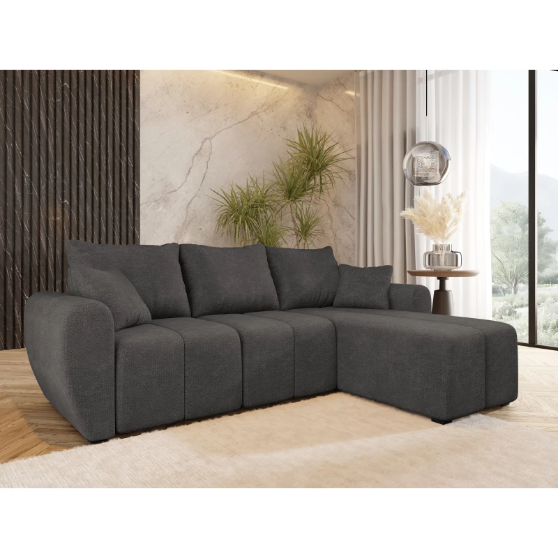 Designová rozkládací sedačka BIANA - tmavě šedá