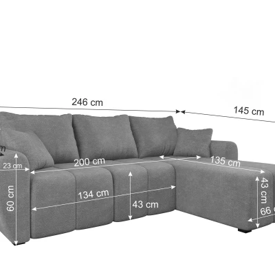 Designová rozkládací sedačka BIANA - černá