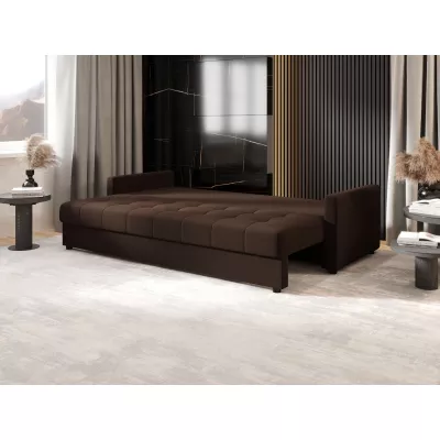 Rozkládací pohovka ADELINDE - tmavě hnědá