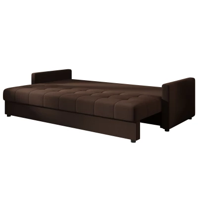 Rozkládací pohovka ADELINDE - tmavě hnědá