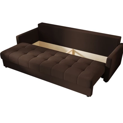 Rozkládací pohovka ADELINDE - tmavě hnědá