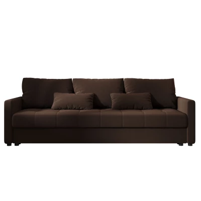 Rozkládací pohovka ADELINDE - tmavě hnědá