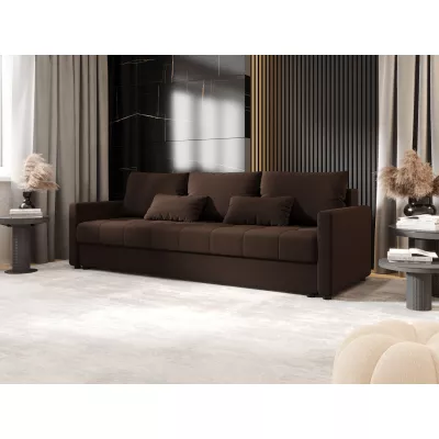 Rozkládací pohovka ADELINDE - tmavě hnědá