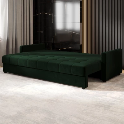 Rozkládací pohovka ADELINDE - tmavě zelená