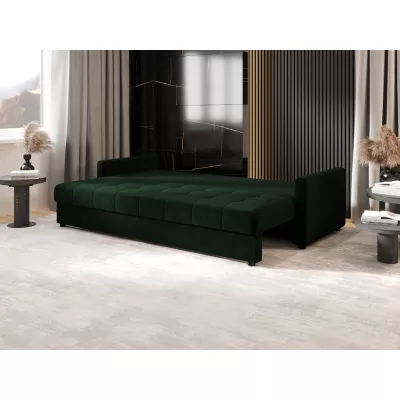 Rozkládací pohovka ADELINDE - tmavě zelená