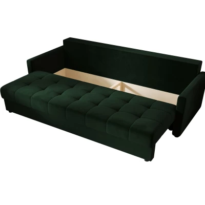 Rozkládací pohovka ADELINDE - tmavě zelená