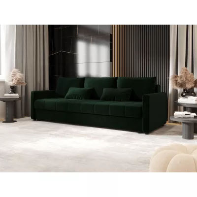 Rozkládací pohovka ADELINDE - tmavě zelená