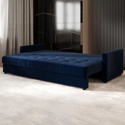 Rozkládací pohovka ADELINDE - tmavě modrá