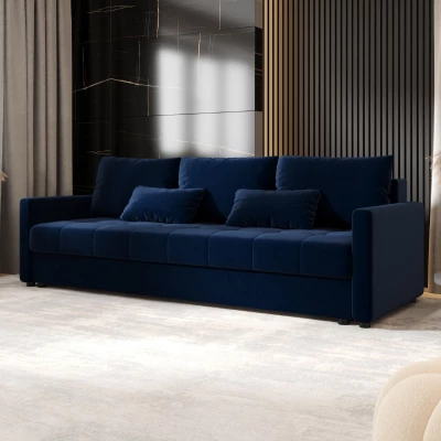 Rozkládací pohovka ADELINDE - tmavě modrá