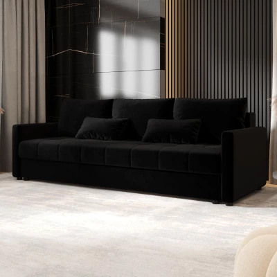 Rozkládací pohovka ADELINDE - černá 2