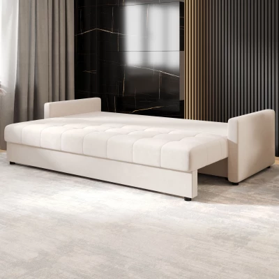 Rozkládací pohovka ADELINDE - krémová