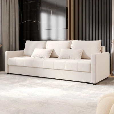 Rozkládací pohovka ADELINDE - krémová