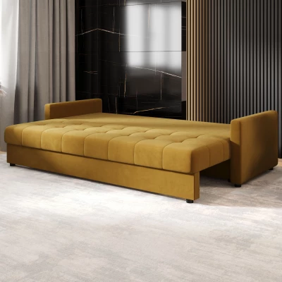 Rozkládací pohovka ADELINDE - hořčicová