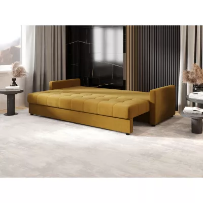 Rozkládací pohovka ADELINDE - hořčicová