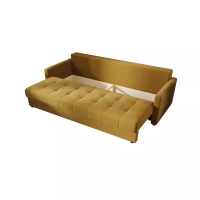 Rozkládací pohovka ADELINDE - hořčicová