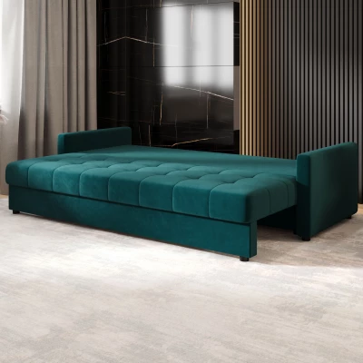 Rozkládací pohovka ADELINDE - petrolejová