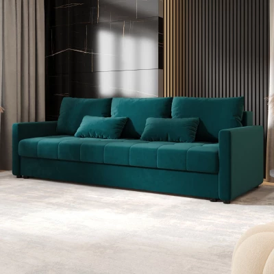 Rozkládací pohovka ADELINDE - petrolejová