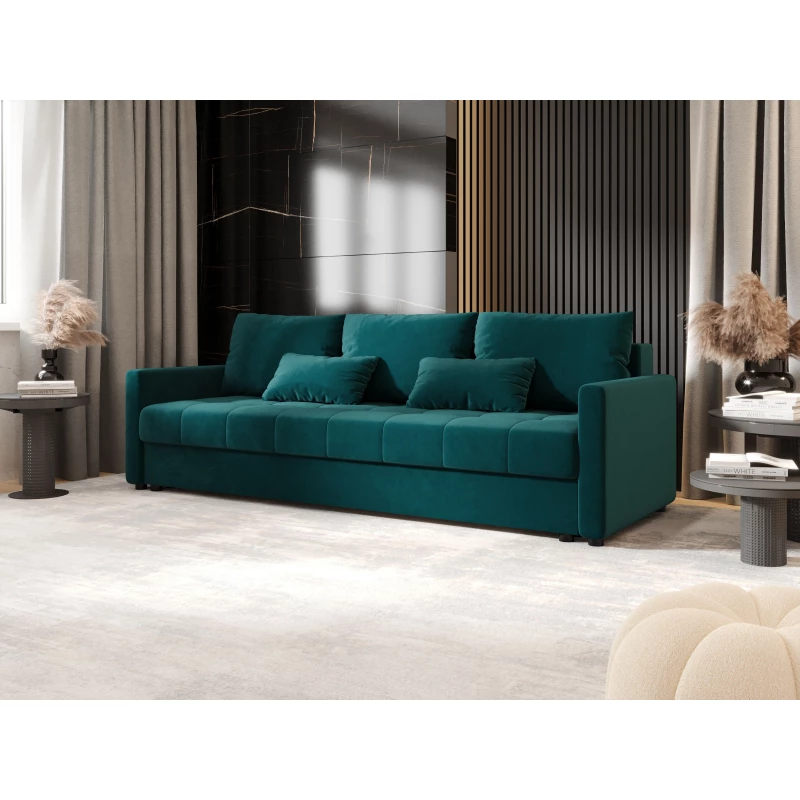 Rozkládací pohovka ADELINDE - petrolejová