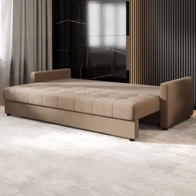 Rozkládací pohovka ADELINDE - hnědá