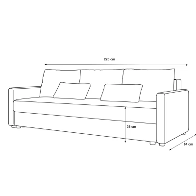 Rozkládací pohovka ADELINDE - hnědá