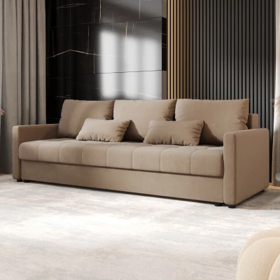 Rozkládací pohovka ADELINDE - hnědá