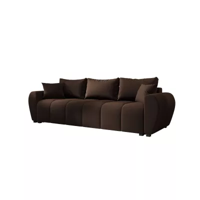 Rozkládací pohovka LUKAVA - tmavě hnědá