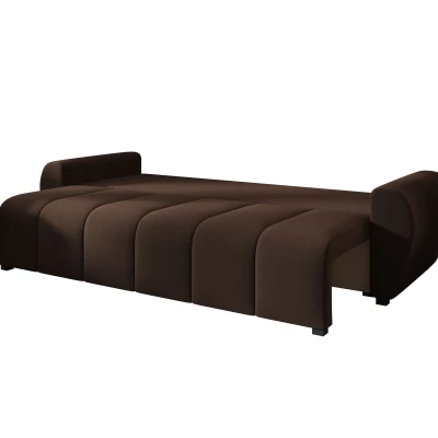 Rozkládací pohovka LUKAVA - tmavě hnědá