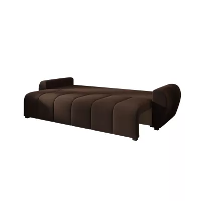 Rozkládací pohovka LUKAVA - tmavě hnědá