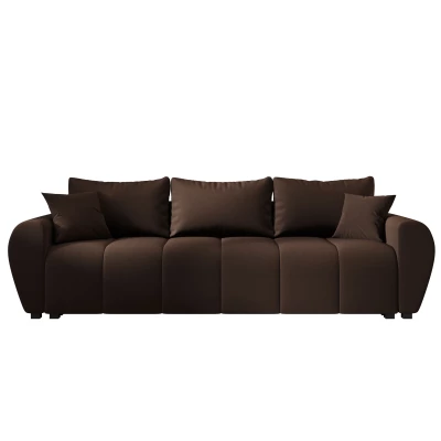 Rozkládací pohovka LUKAVA - tmavě hnědá