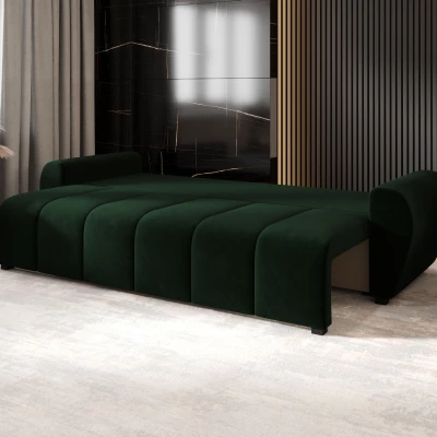 Rozkládací pohovka LUKAVA - tmavě zelená