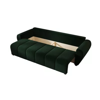 Rozkládací pohovka LUKAVA - tmavě zelená