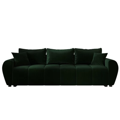 Rozkládací pohovka LUKAVA - tmavě zelená