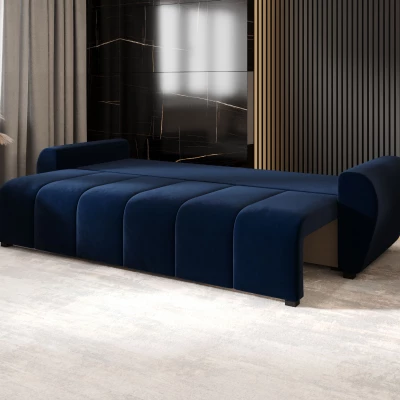 Rozkládací pohovka LUKAVA - tmavě modrá