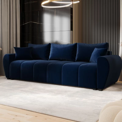 Rozkládací pohovka LUKAVA - tmavě modrá