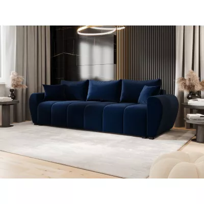 Rozkládací pohovka LUKAVA - tmavě modrá