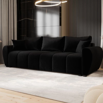 Rozkládací pohovka LUKAVA - černá 2